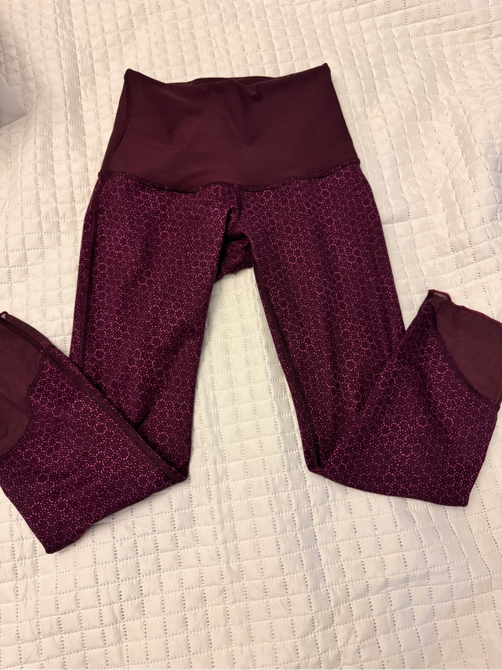 lululemon athletica Kids Sparkle Burgundy High-Waist Leggings